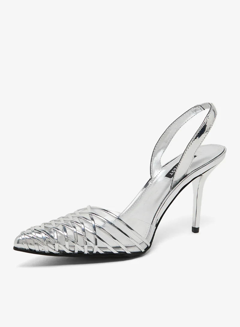 ناين ويست حذاء بكعب متوسط بحزام خلفي